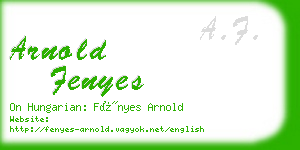 arnold fenyes business card
